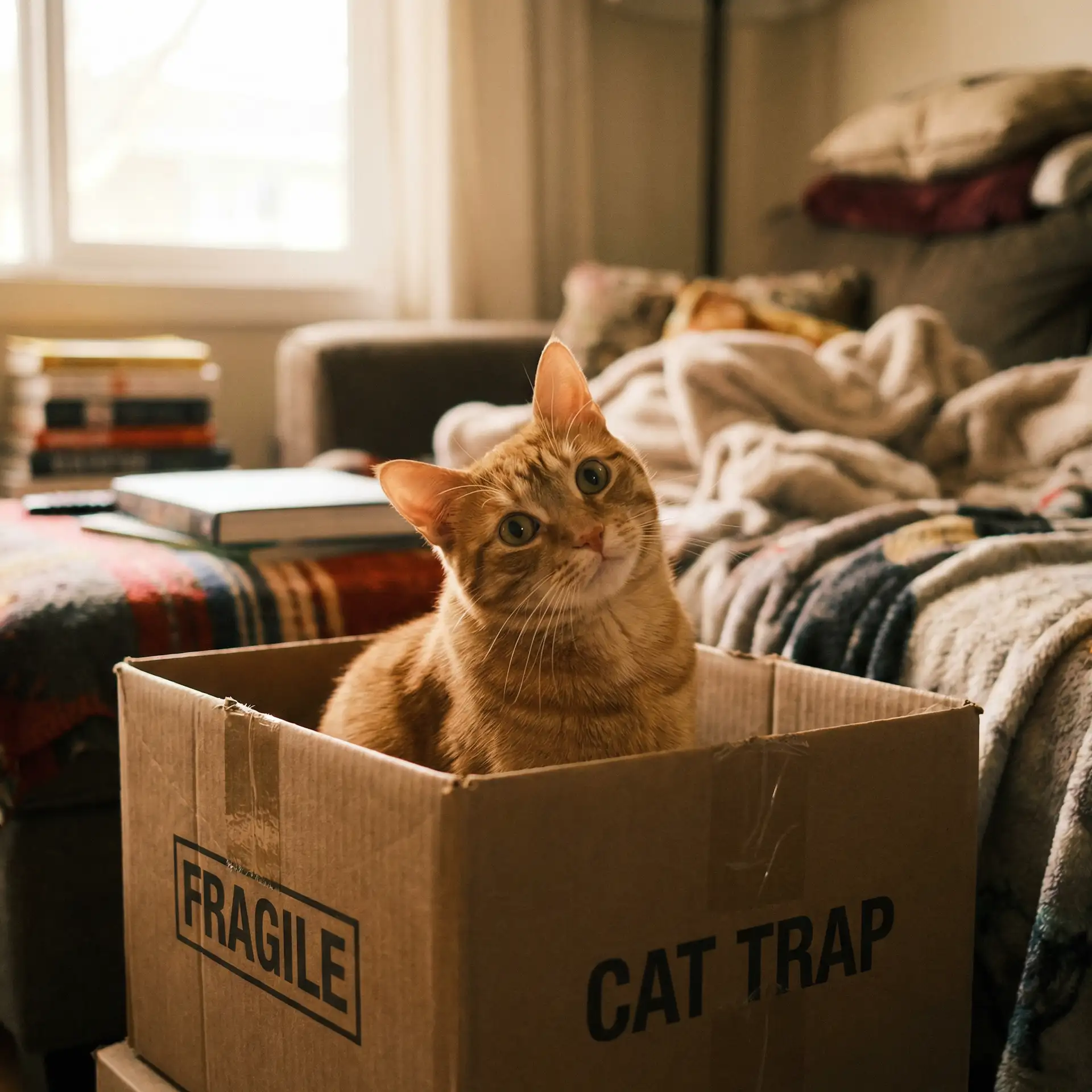 橘猫躲在纸箱里 - 四虎影视东方影视大全